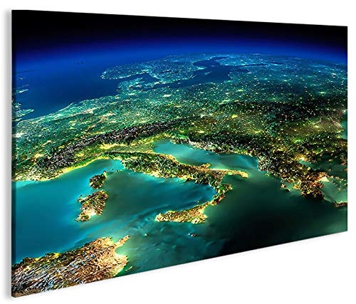 islandburner Bild Bilder auf Leinwand Europa vom Weltall...