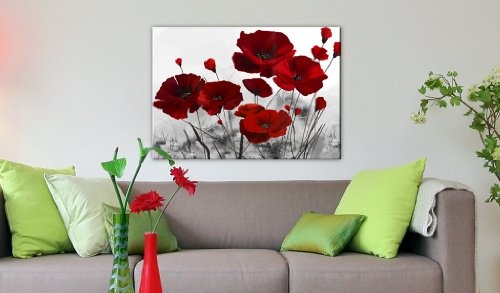 murando - handbemalte Bilder auf Leinwand Blumen 67x45 cm...