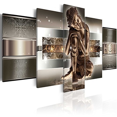 murando - Bilder 200x100 cm Vlies Leinwandbild 5 TLG Kunstdruck modern Wandbilder XXL Wanddekoration Design Wand Bild - Buddha 020113-289