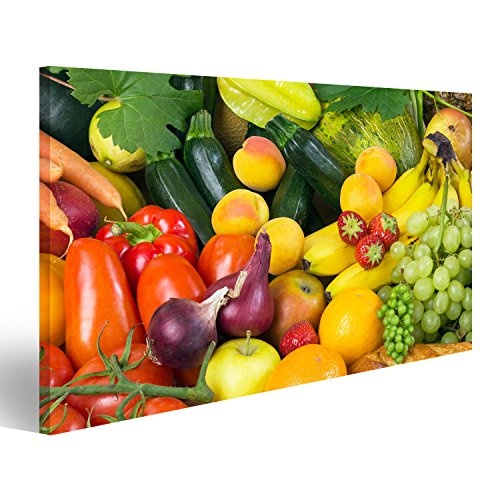 islandburner Bild Bilder auf Leinwand Obst und Gemüse Küchenbild Poster, Leinwandbild, Wandbilder