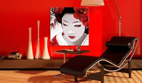 murando - handbemalte Bilder auf Leinwand Geisha 80x80 cm...