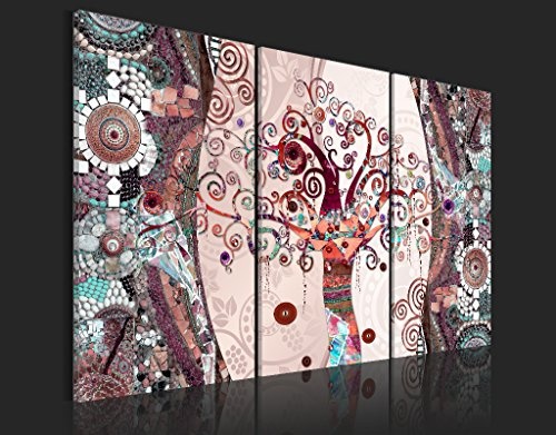 Neuheit! Modernes Acrylglasbild 120x80 cm - 3 Teilig - 2 Formate zur Auswahl - Glasbilder - TOP - Wand Bild - Kunstdruck - Wandbild - Bilder - Gustav Klimt Baum Mosaik l-C-0002-k-g 120x80 cm