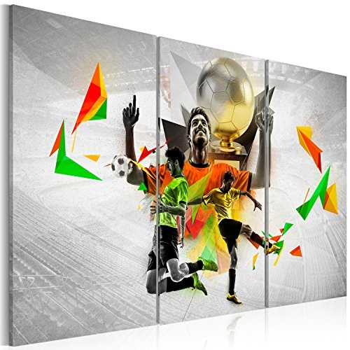 murando - Bilder 135x90 cm Vlies Leinwandbild 3 Teilig Kunstdruck modern Wandbilder XXL Wanddekoration Design Wand Bild - Football 020114-2