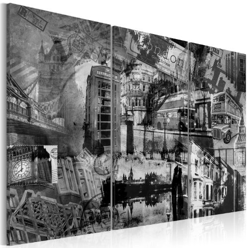 murando - Bilder 90x60 cm Vlies Leinwandbild 3 Teilig Kunstdruck modern Wandbilder XXL Wanddekoration Design Wand Bild - London England 030117-2