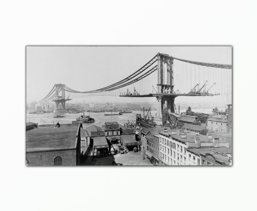 BERGER DESIGNS - Wandbild Foto (Old-New-York-70x120cm)...
