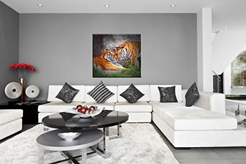 Berger Designs Tierbild Tigers couple 80x80 cm auf...