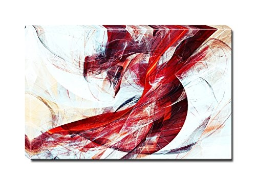Berger Designs - Bild auf Leinwand als Kunstdruck in verschiedenen Größen. Abstrakt in Rot und Weiss. Beste Qualität aus Deutschland (60 x 40 cm (BxH))