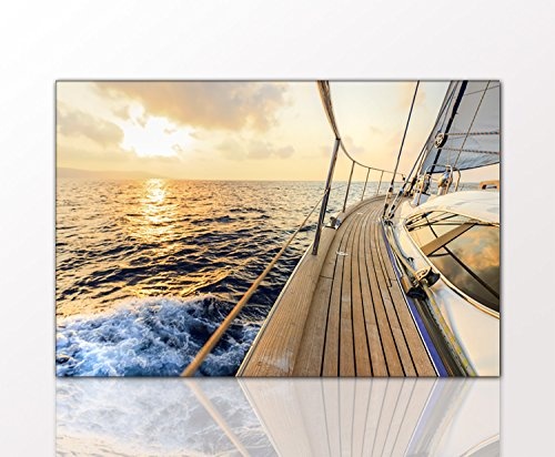 Berger Designs Kunstdruck Sailing 80 x 120 cm auf Leinwand und Holzkeilrahmen - Beste Qualität, handgefertigt in Deutschland