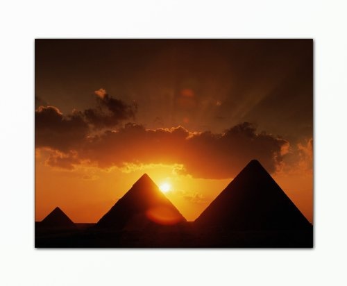 BERGER DESIGNS-Foto Bild (Pyramids at sunset-60x80cm)...