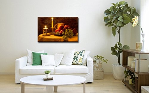 Berger Designs - Bild auf Leinwand als Kunstdruck in verschiedenen Größen. Modernes Stillleben mit Früchten. Beste Qualität aus Deutschland (80 x 60 cm (BxH))
