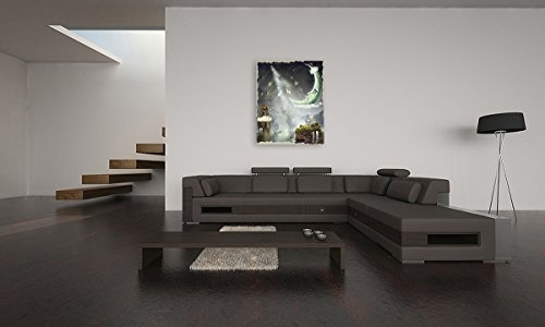 Bilderfabrik - Kunstdruck Fantasiewelt - auf Leinwand und Holzkeilrahmen bespannt. Beste Qualität, handgefertigt in Deutschland. (60 x 40 cm)