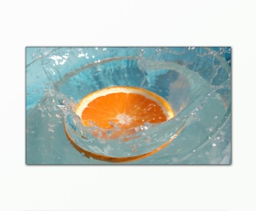 SENSATIONSPREIS! Bild auf Leinwand - modern Art Design (Orange_Cut-40x70cm) Kunstdruck auf Rahmen mit Bilder Motiv (Orange Früchte Wasser Vitamine Küche) . Schnäppchen, ideal als Geschenk für Familie & Freunde. Schöner wohnen mit Foto als Bild - Picture a