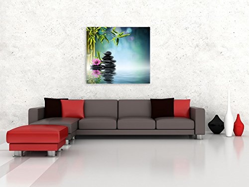 BILDERFABRIK - Wand-Bild Relax..Feng Shui in verschiedenen Größen...60 x 60 cm wählbar als Kunstdruck auf Leinwand und Holzkeilrahmen I Moderne Drucktechnik für ein detailreiches Erlebnis (60 x 60 cm)