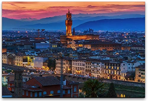bestforhome 120x80cm Leinwandbild Florenz Italien bei...