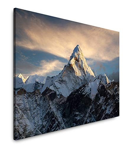 bestforhome 120x80cm Leinwandbild Berg AMA Dablam im Himalaya Leinwand auf Holzrahmen