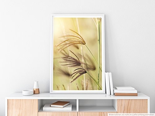 Best for home Artprints - Kunstbild - Grashalme im Wind- Fotodruck in gestochen scharfer Qualität