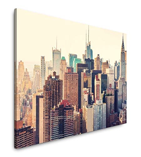bestforhome 180x120cm Leinwandbild New York City mit Blick auf das Empire State Building Leinwand auf Holzrahmen