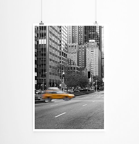 Best for home Artprints - Kunstbild - Gelbes Taxi in New York City USA- Fotodruck in gestochen scharfer Qualität