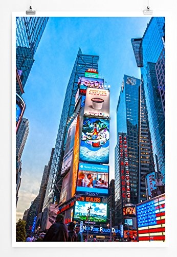 Best for home Artprints - Urbane Fotografie - Leuchtender Times Square New York City USA- Fotodruck in gestochen scharfer Qualität