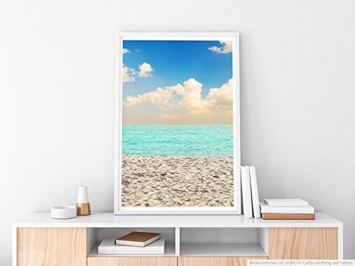 Best for home Artprints - Wandbild - Sand Meer und Wolken- Fotodruck in gestochen scharfer Qualität