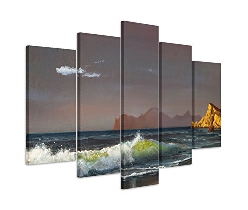 Modernes Bild 150x100cm Bild - Sonnenaufgang am Strand