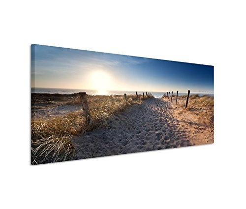 Modernes Bild 150x50cm Landschaftsfotografie - Strand in Nordholland