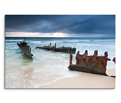 Modernes Bild 120x80cm Landschaftsfotografie - Schiffswrack in Australien