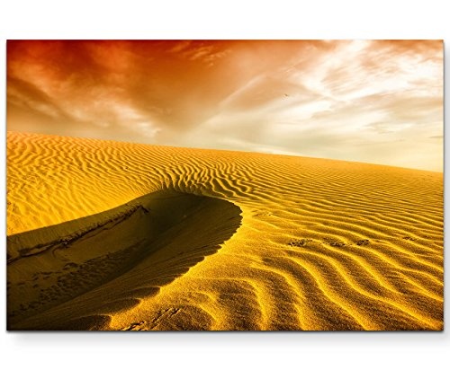 Leinwandbild 120x80cm Sanddünen einer Wüste in der Abenddämmerung