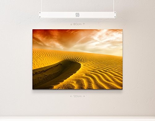 Leinwandbild 120x80cm Sanddünen einer Wüste in der Abenddämmerung