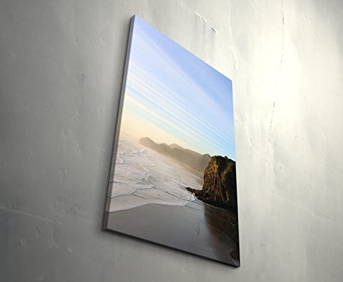 Leinwandbild 90x60cm Felsen am Strand - Fotografie