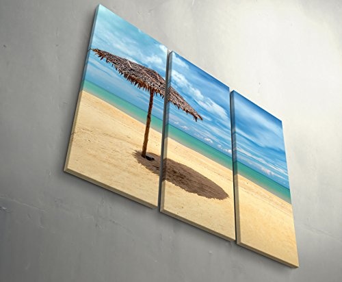 3 teiliges Wandbild Gesamtgröße 130x90cm Fotografie - Strand in Thailand