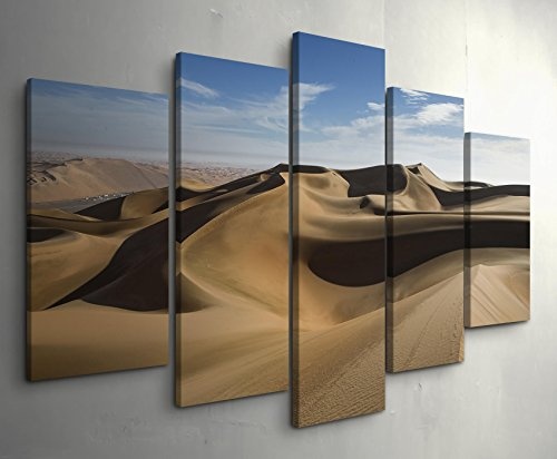 5 teiliges Wandbild auf Leinwand (Gesamtmaß: 150x100cm) Liwa-Wüste in Abu Dhabi
