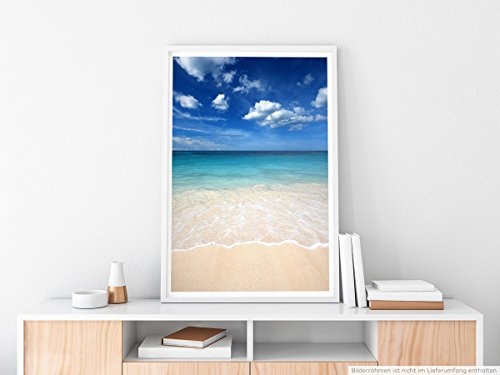 Best for home Artprints - Art - Strahlend blauer Himmel und Sandstrand- Fotodruck in gestochen scharfer Qualität