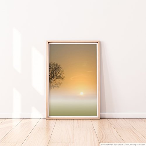 Best for home Artprints - Art - Baum bei Sonnenaufgang- Fotodruck in gestochen scharfer Qualität