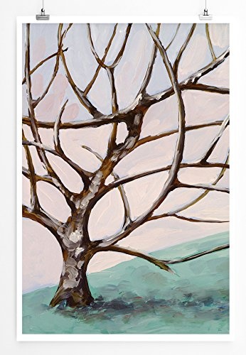 Best for home Artprints - Bild eines einsamen blattlosen Baums- Fotodruck in gestochen scharfer Qualität