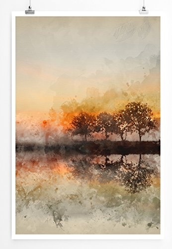 Best for home Artprints - Bild - Bäume am Meer- Fotodruck in gestochen scharfer Qualität