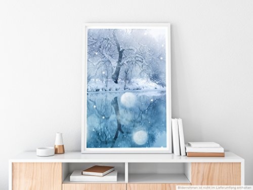 Best for home Artprints - Art - Baum am spiegelnden See- Fotodruck in gestochen scharfer Qualität