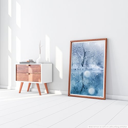 Best for home Artprints - Art - Baum am spiegelnden See- Fotodruck in gestochen scharfer Qualität