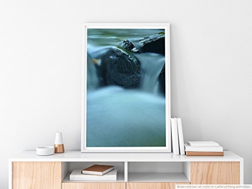Best for home Artprints - Art - Kaskade an einem kleinen Bergfluss- Fotodruck in gestochen scharfer Qualität
