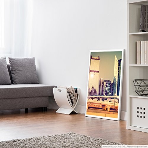 Best for home Artprints - Urbane Fotografie - Großstadt bei Nacht- Fotodruck in gestochen scharfer Qualität