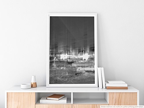 Best for home Artprints - Digitale Illustration - Abstrakte Stadt bei Nacht - Fotodruck in gestochen scharfer Qualität