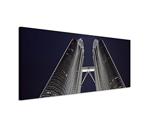 Modernes Bild 120x40cm Architekturfotografie - Petronas...