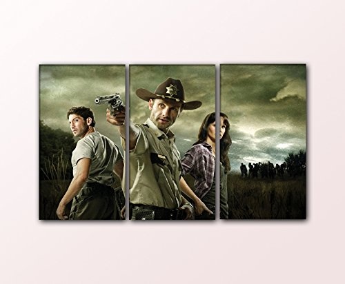 The Walking Dead Motiv 3 teilig (120x80cm) Kunstdruck auf Leinwand - KEIN PLAKAT ODER POSTER