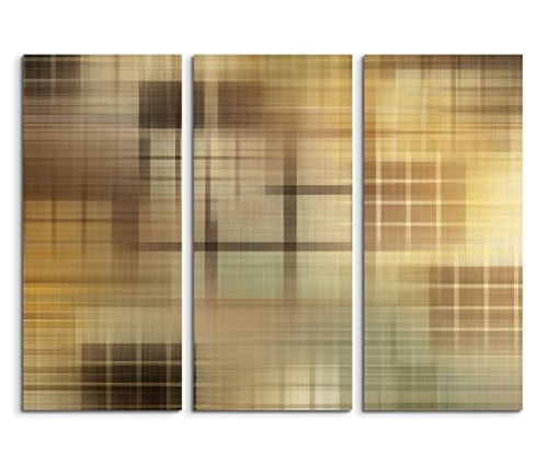 Modernes Bild 3 teilig je 40x90cm Bild - Abstrakte Monochrome Muster