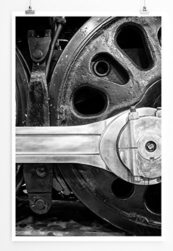 Best for home Artprints - Künstlerische Fotografie - Räder einer Lokomotive- Fotodruck in gestochen scharfer Qualität