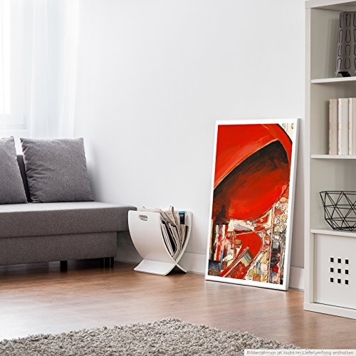 Best for home Artprints - Abstraktes Bild einer roten Stadt- Fotodruck in gestochen scharfer Qualität