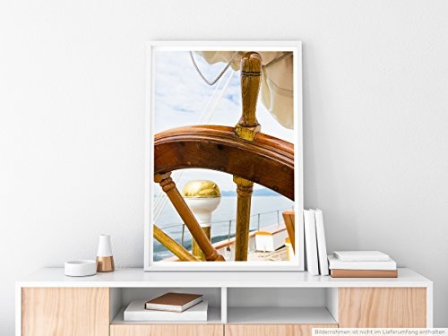 Best for home Artprints - Künstlerische Fotografie - Steuerrad eines Schiffs- Fotodruck in gestochen scharfer Qualität