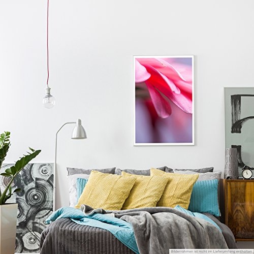 Best for home Artprints - Kunstbild - Nahaufnahme einer pinken Gebera Blumen- Fotodruck in gestochen scharfer Qualität