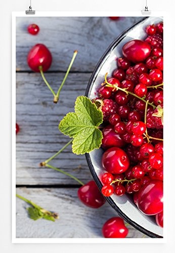 Best for home Artprints - Food-Fotografie - Rote Waldfrüchte in einer Schale- Fotodruck in gestochen scharfer Qualität