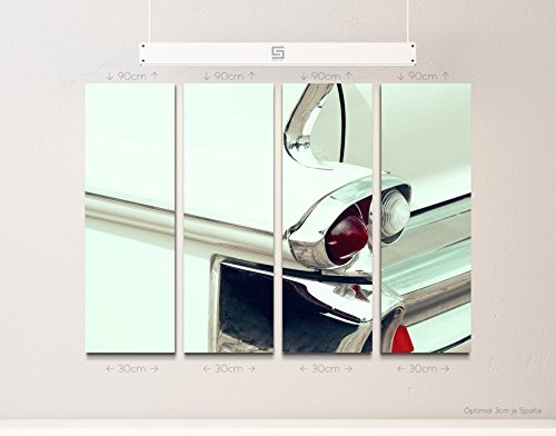 SIN-US 74 Oldtimer aus den 50er - 4 teiliges Canvas Bild 4x30x90cm